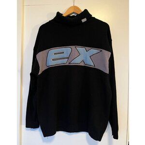 Vintage Exco Jeans Black Turtleneck Sweater – Size XL